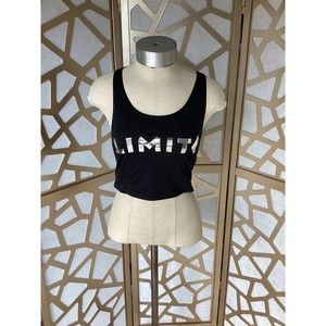 BELLA + CANVAS BLACK CROPED TANK TOP LIMIT XS S AIRLUME JERSEY